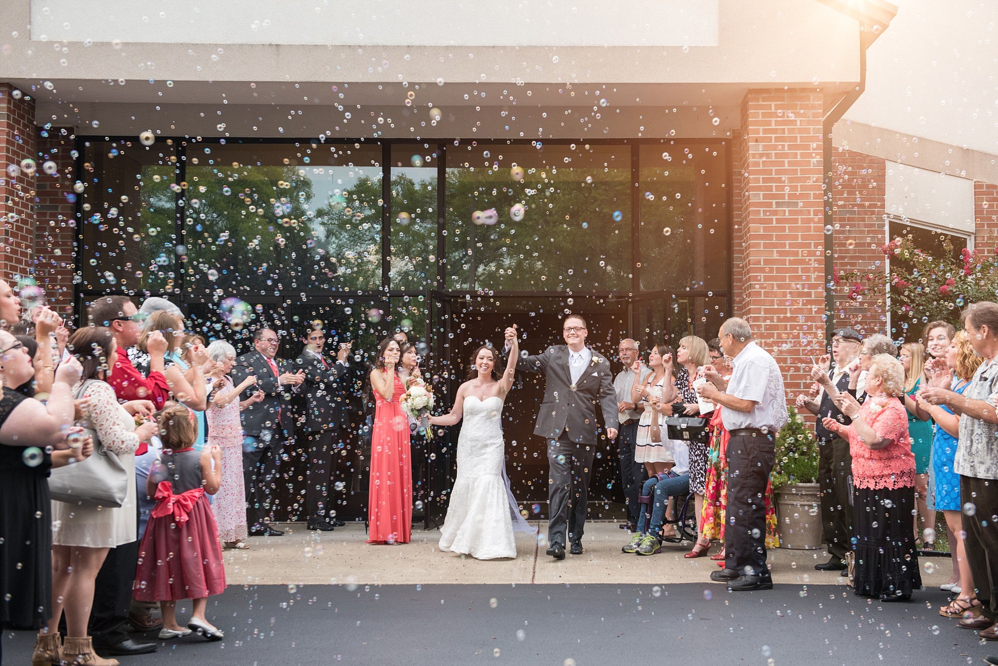 Coral & Gray Wedding at Grace Place church outside of Nashville Tennessee