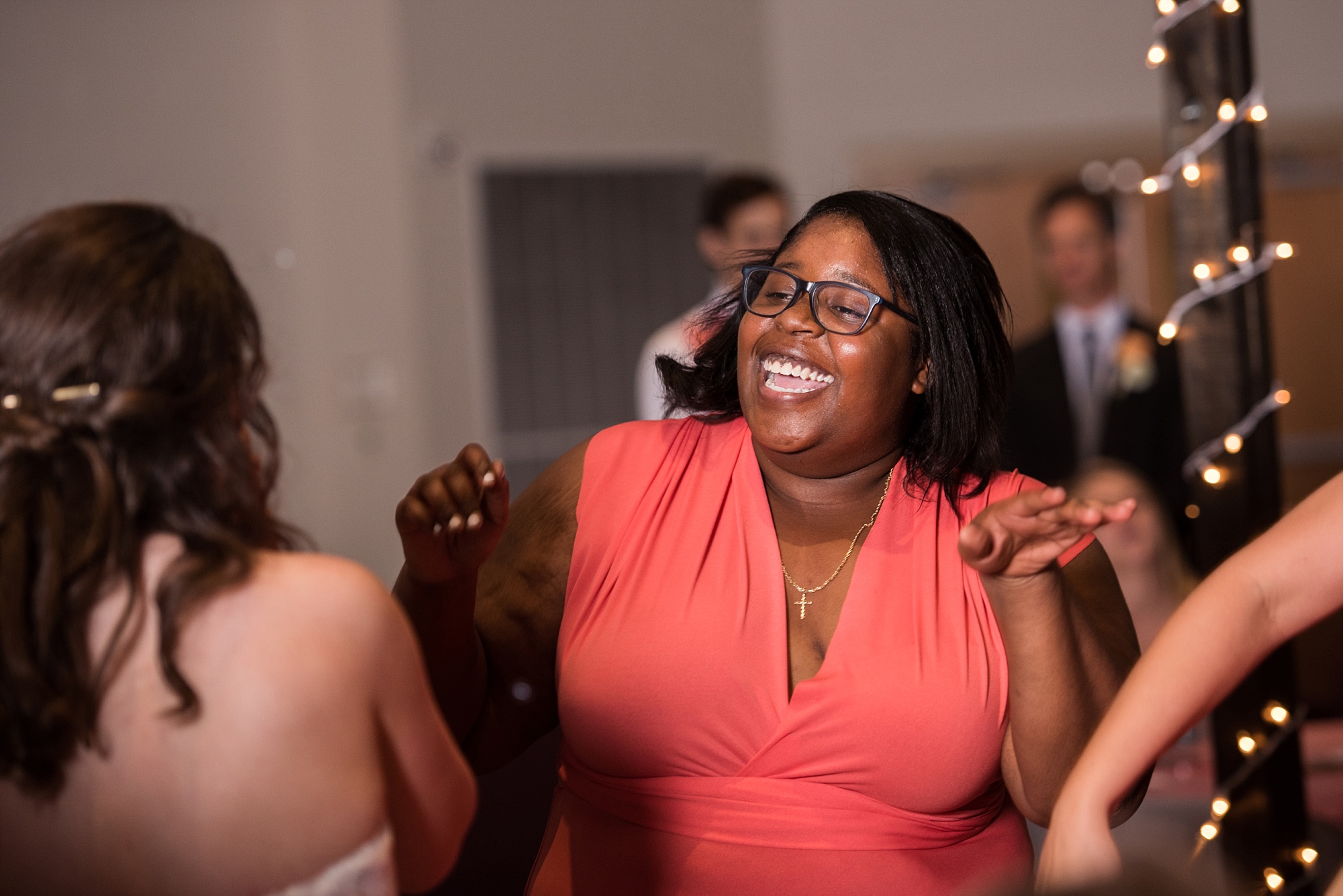 Coral & Gray Wedding at Grace Place church outside of Nashville Tennessee