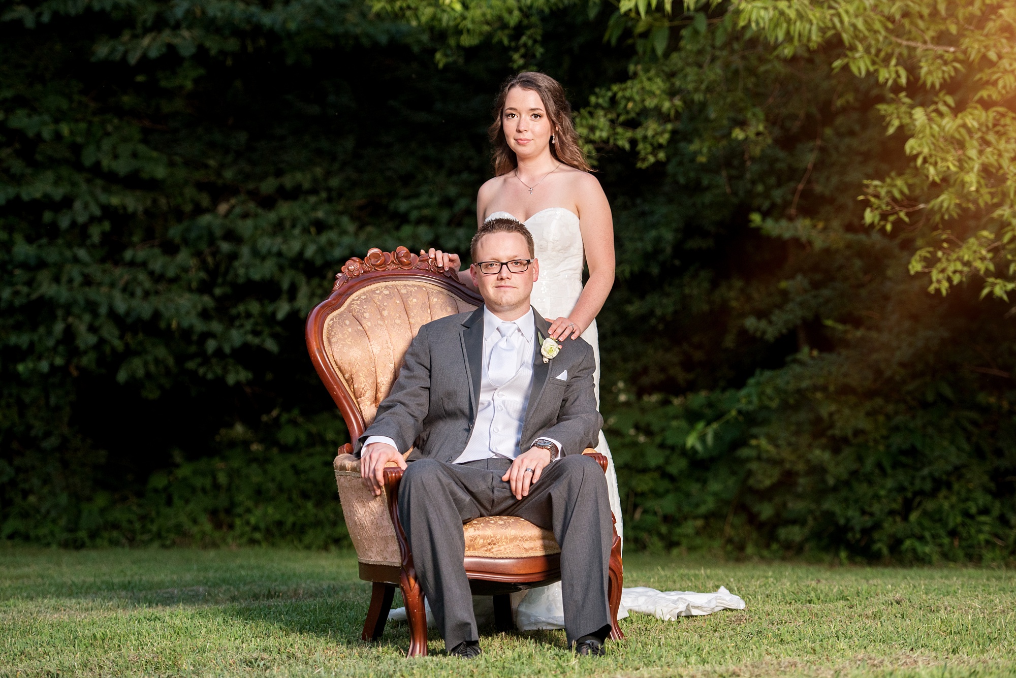 Coral & Gray Wedding at Grace Place church outside of Nashville Tennessee