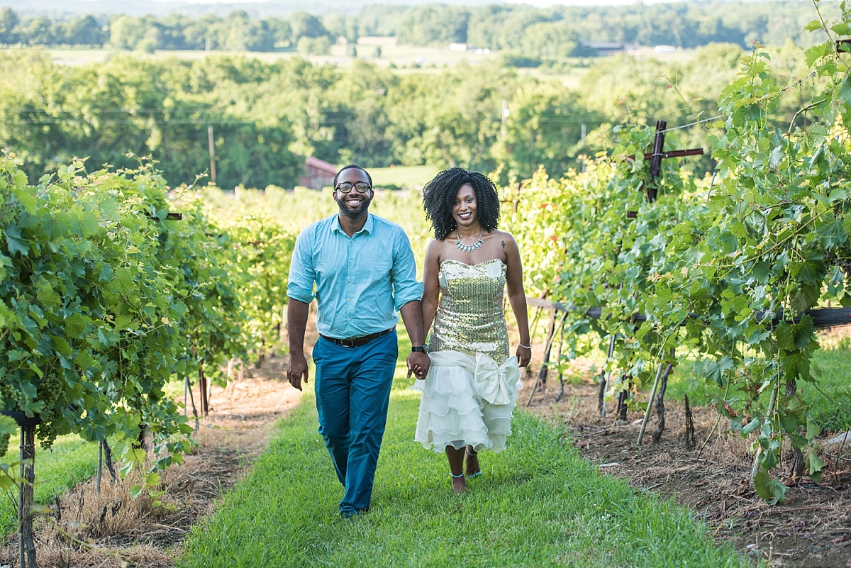Image of husband and wife in Arrington vineyards