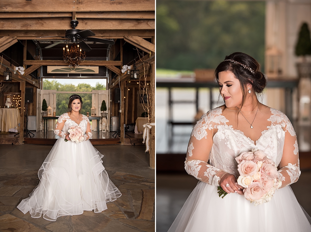 Nashville Tennessee Wedding at the Barn at Willis Branch featuring soft pink and champagne colors