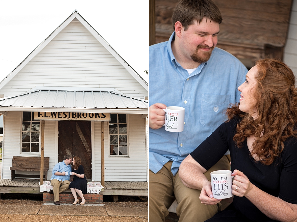 Hot cocoa engagement photos