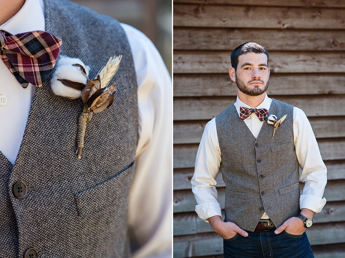 Southern boutonniere cotton and hay diy