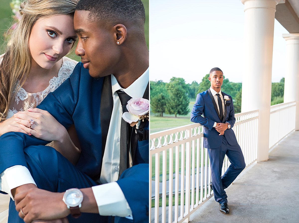 navy and black tux from dk suits modern groom style