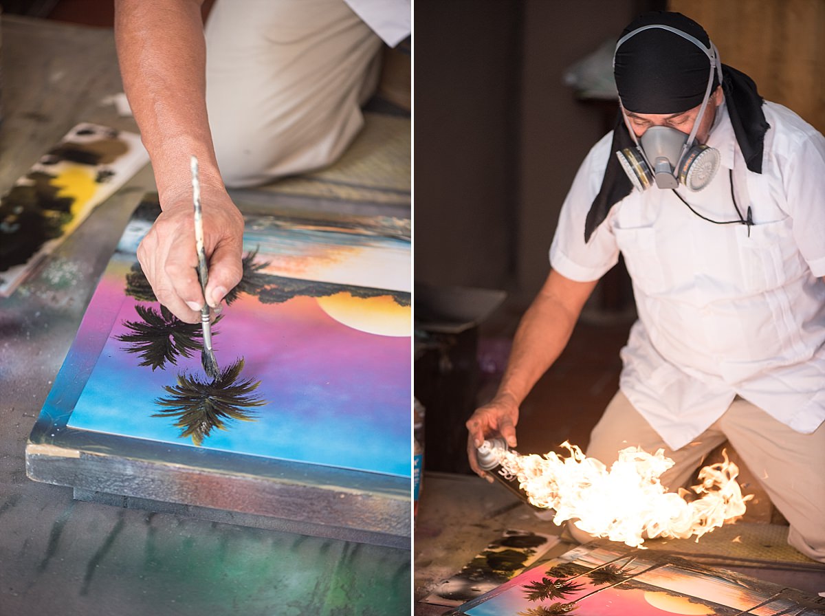 Costa Maya painting live artist
