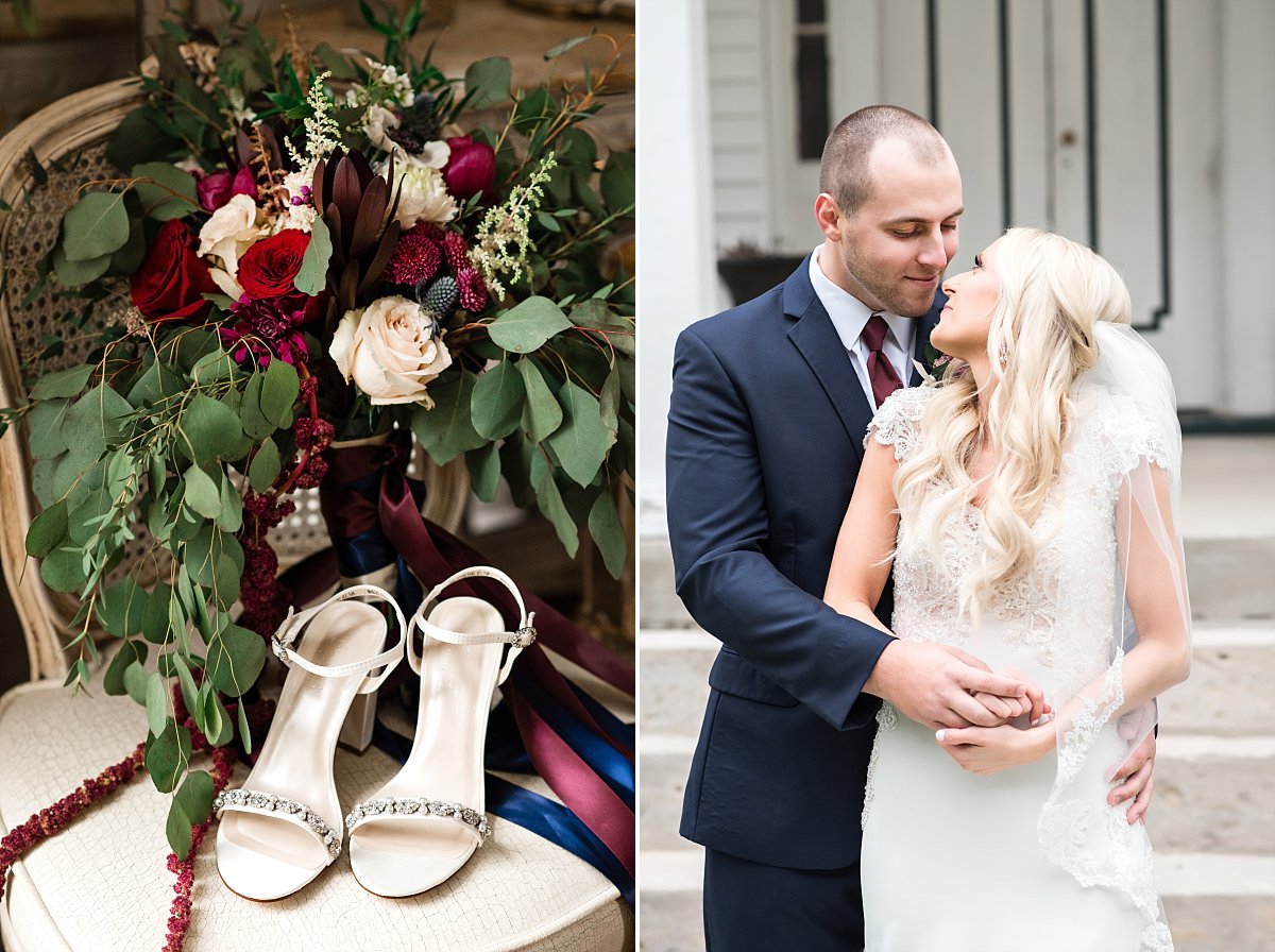 Bouquet and shoes