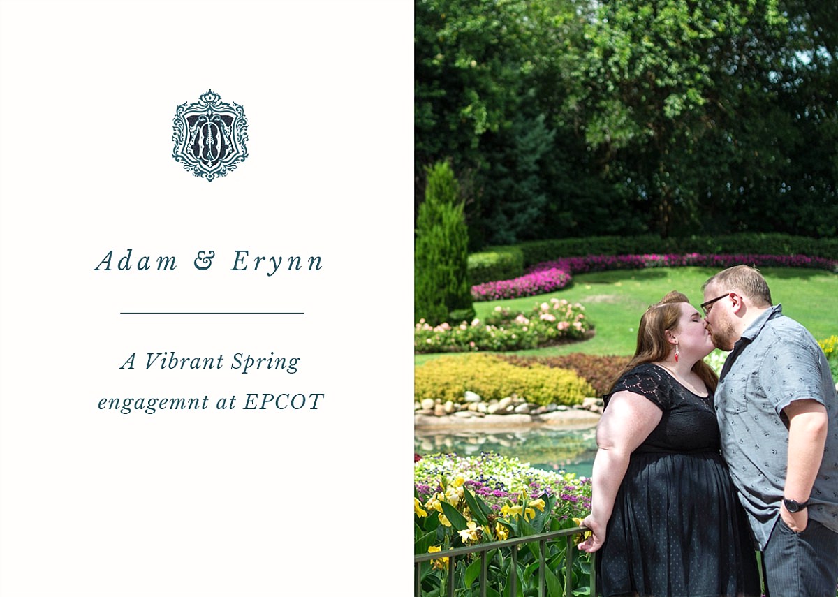 Blog featuring vibrant spring engagemnt at EPCOT