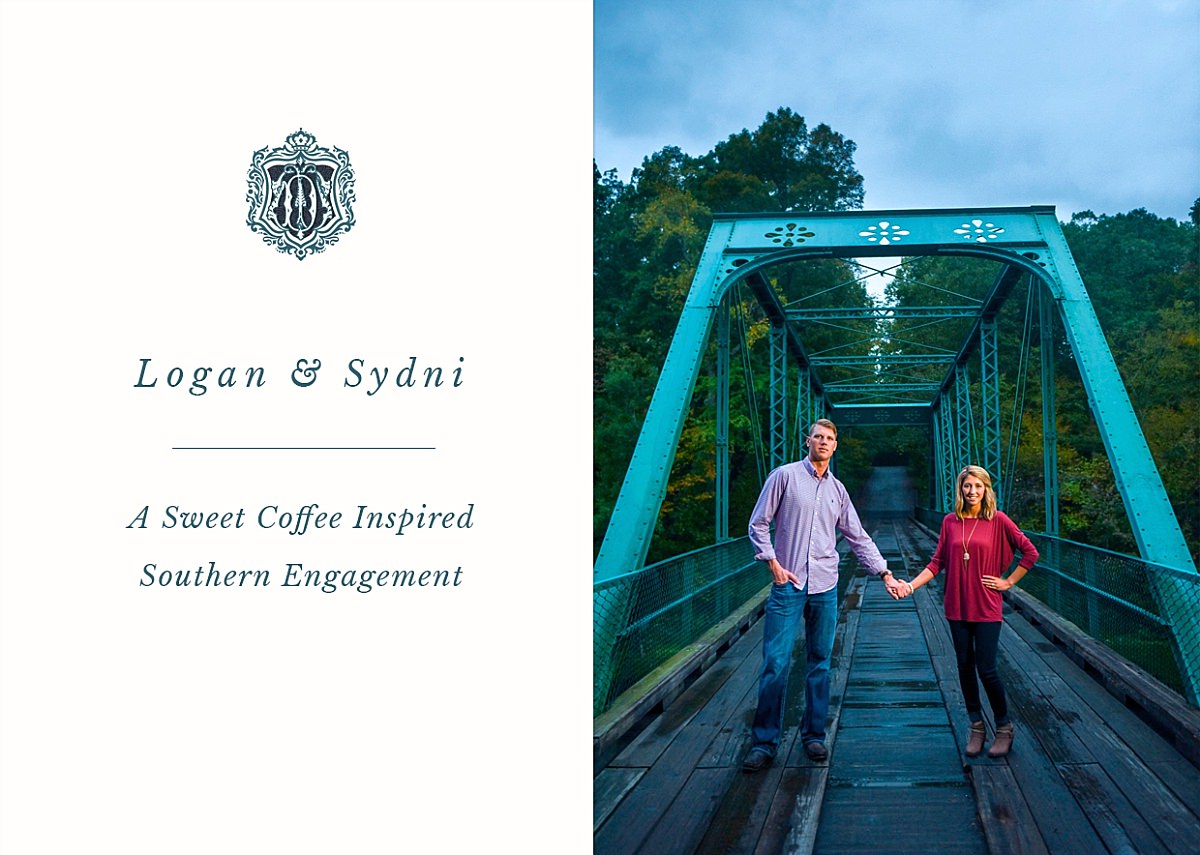 Blog featuring a Coffe inspired Southern Engagement photoshoot in Tennessee