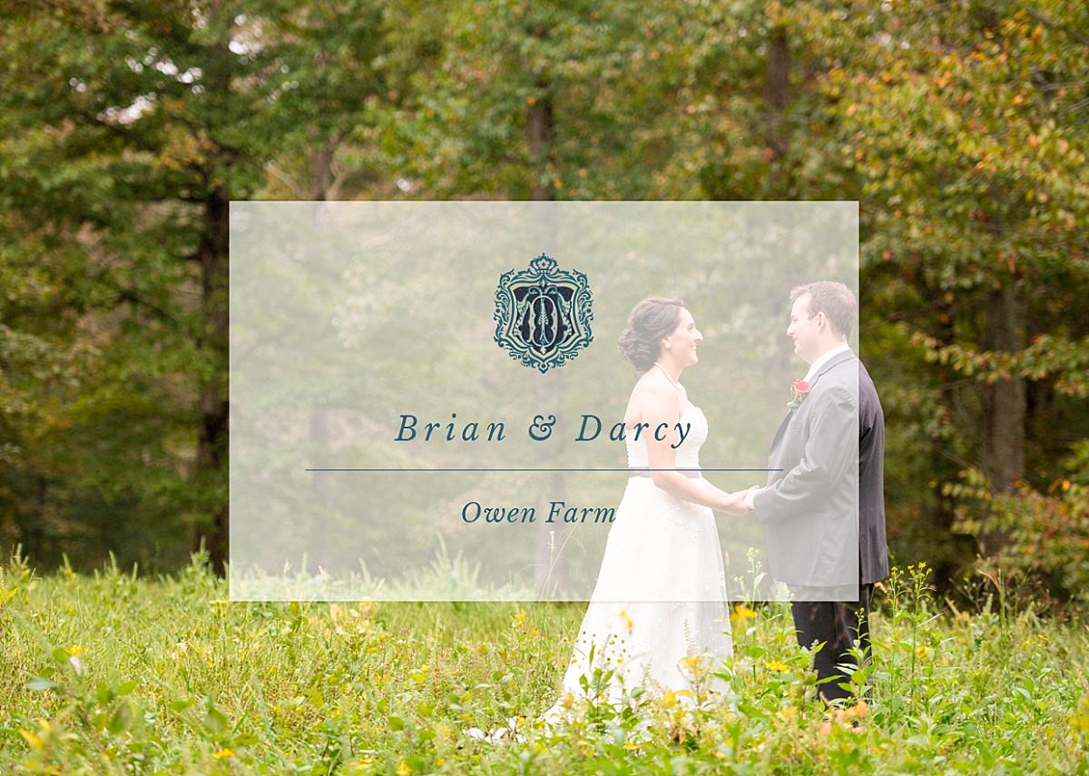 Blog post featuring a fall wedding at Owen Farm