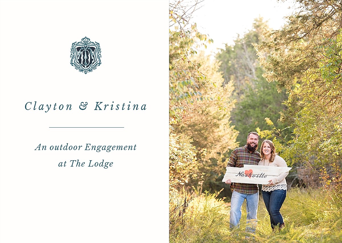 Early fall engagement photos at The Lodge Weddings venue in Nashville