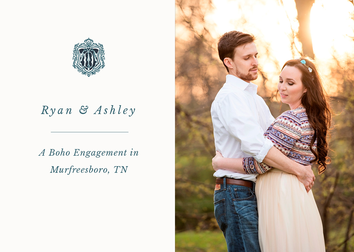 Blog featuring boho engagement session in Murfreesboro