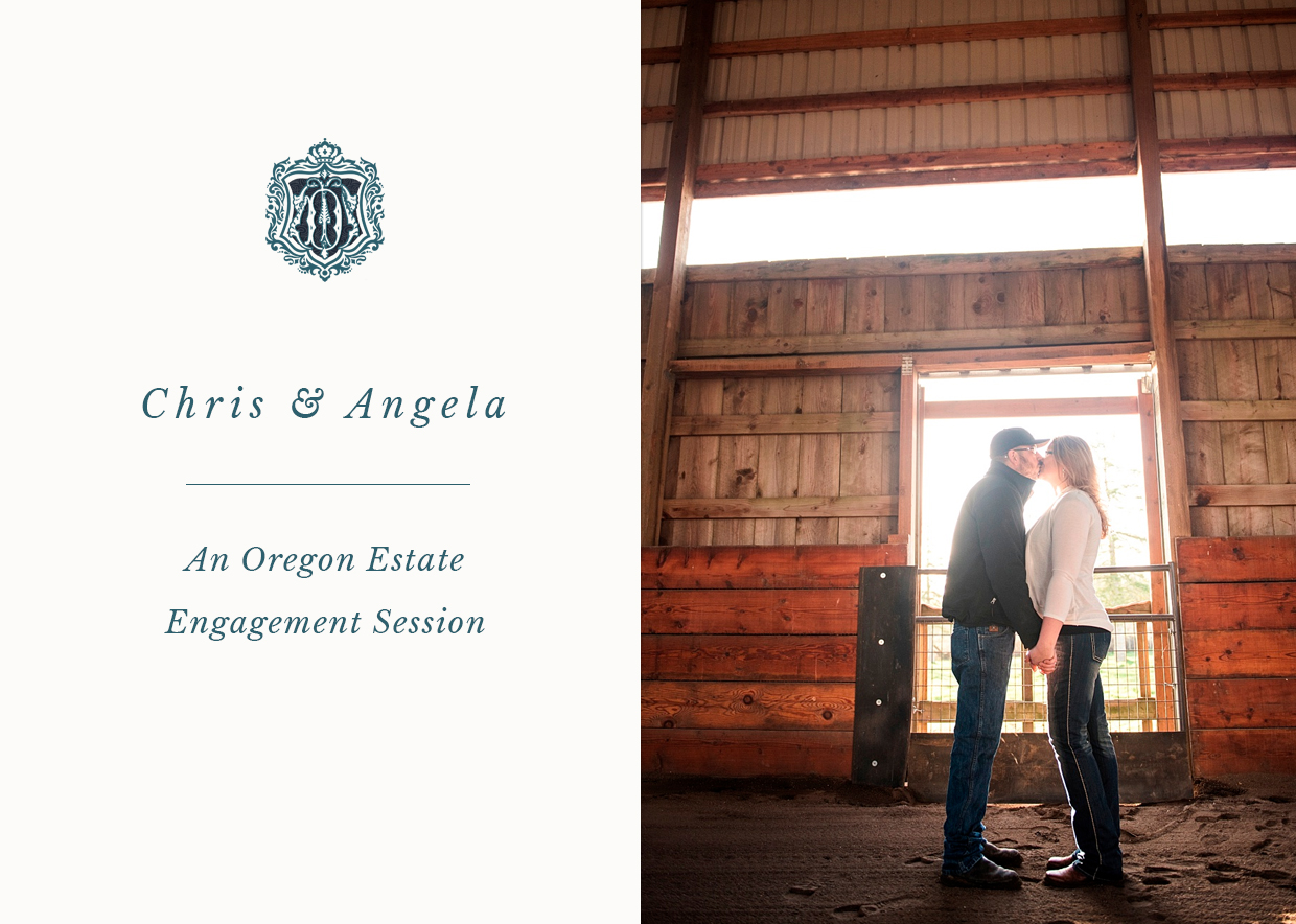 Blog featuring an engagement session at a private estate in Oregon