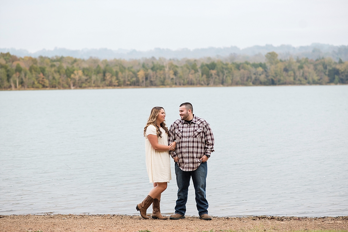 Long Hunter State Park during fall for engagement photos